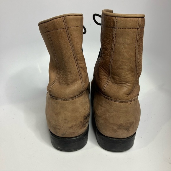 Tan leather lace‎ up boots riding boots approximately size 9.5/10 - Picture 5 of 8